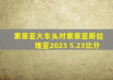 索菲亚火车头对索菲亚斯拉维亚2023 5.23比分